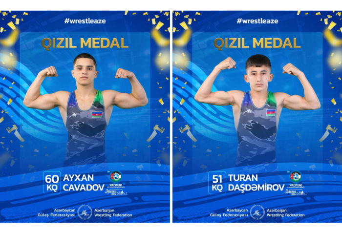   Dos luchadores azerbaiyanos ganan medallas de oro en el campeonato del mundo  