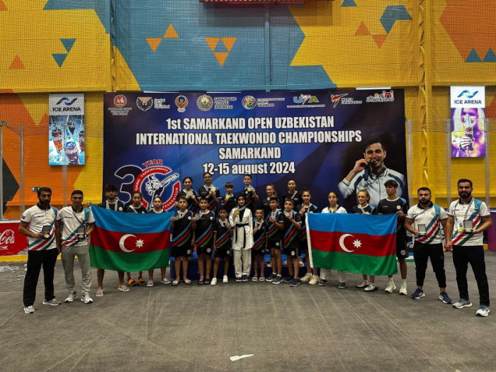 Los taekwondistas azerbaiyanos ganan 12 medallas en el torneo internacional