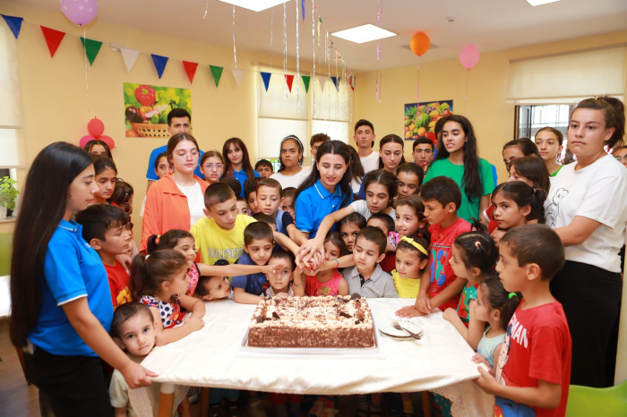   Heydar Aliyev Foundation with children in need of special care in Sheki   