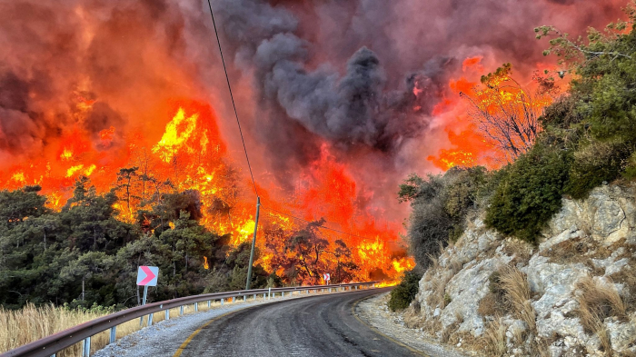 Forest fires in Türkiye spread to residential areas