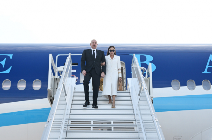   Präsident Ilham Aliyev trifft zu einem Arbeitsbesuch in Italien ein  