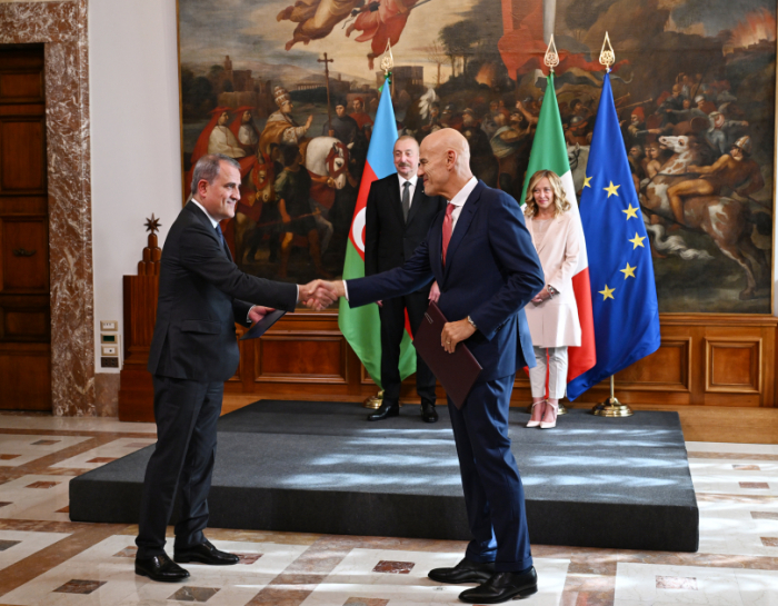 Rome hosted document exchange ceremony between Azerbaijan and Italy