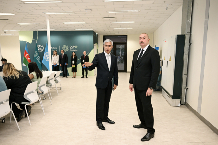  Le président Ilham Aliyev passe en revue les préparatifs de la COP29 au stade olympique de Bakou -  PHOTOS  