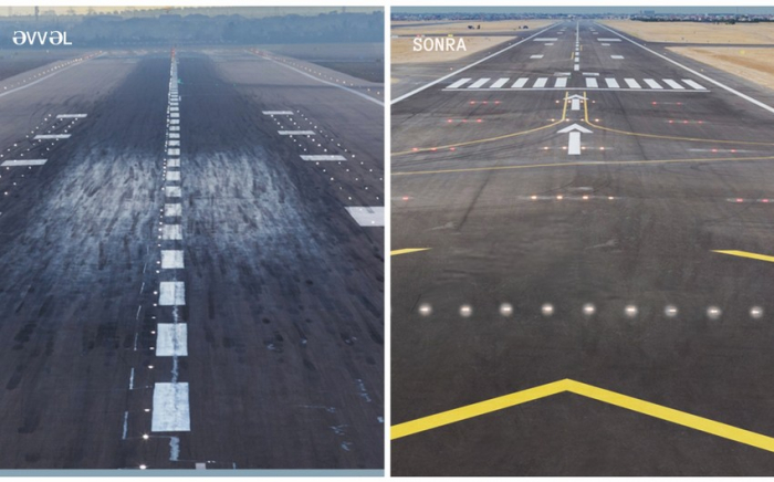 Renovated runway launched at Heydar Aliyev International Airport