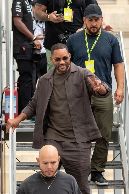 Will Smith in paddock of Formula 1 Azerbaijan Grand Prix