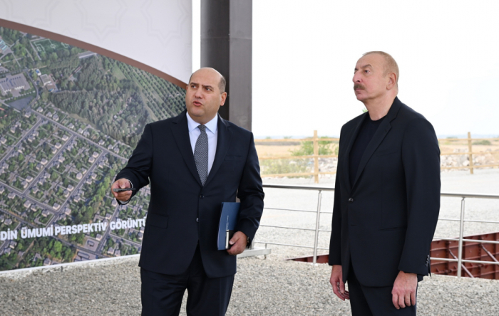  President Ilham Aliyev attends groundbreaking ceremony for Eyvazkhanbayli village in Aghdam 