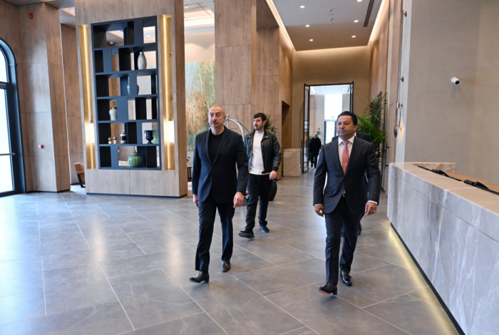 President Ilham Aliyev attended opening of Aghdam City Hotel