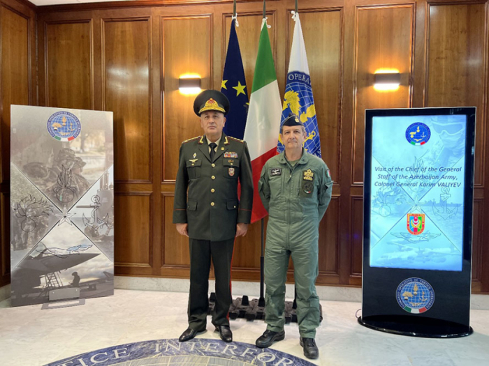   Chief of General Staff of Azerbaijan Army holds meeting with new Chief of Defense of Italy  