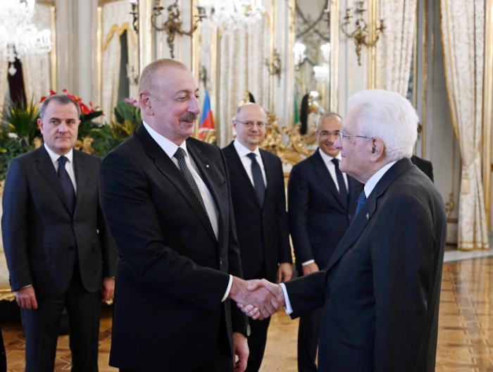 President Ilham Aliyev had working lunch with Italian President in Rome