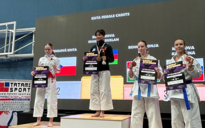 Azərbaycan karateçiləri beynəlxalq yarışda qızıl və gümüş medallar qazanıblar