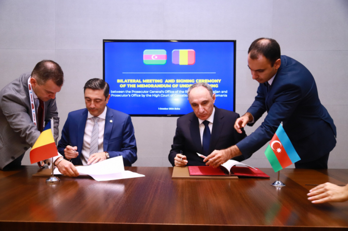   Azerbaijani, Romanian prosecution authorities sign Memorandum of Understanding  