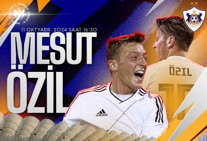  Mesut Özil llega a Bakú 