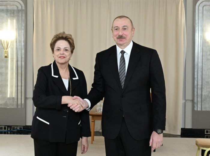   Ilham Aliyev trifft sich mit dem Präsidenten der Neuen Entwicklungsbank in Kasan  