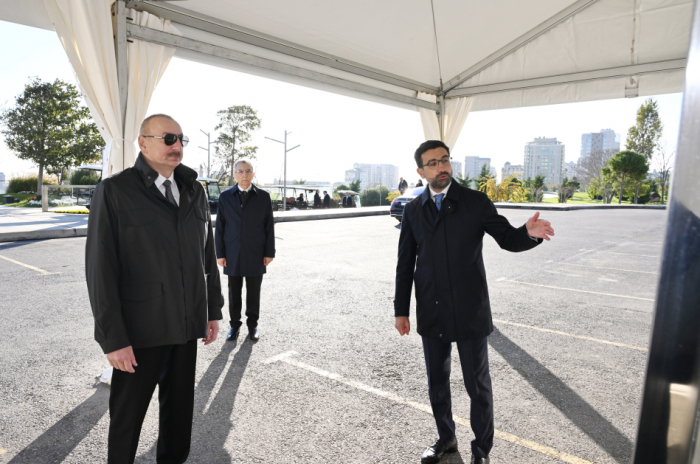 President Ilham Aliyev attended opening of third section of Central Park in Baku