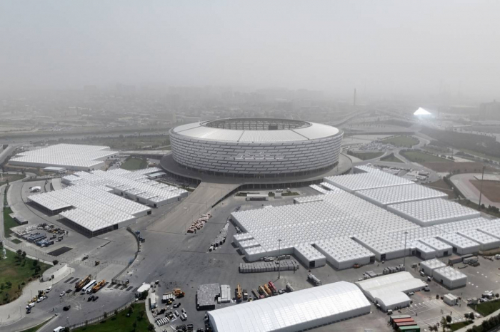 Construction work at Baku Stadium for COP29 nears completion