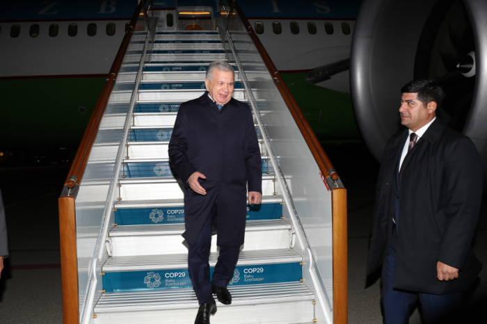   President of Uzbekistan arrives in Azerbaijan for COP29  