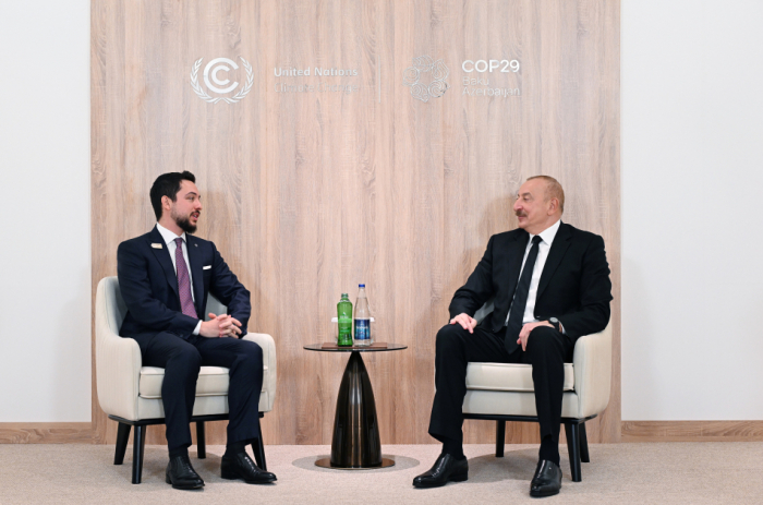 Ilham Aliyev rencontre le Prince héritier du Royaume hachémite de Jordanie