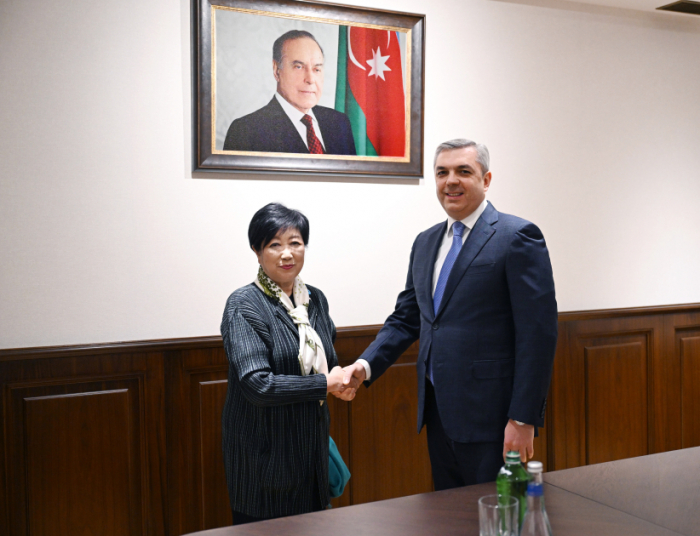 Head of Presidential Administration of Azerbaijan Samir Nuriyev meets with delegation led by Tokyo Governor