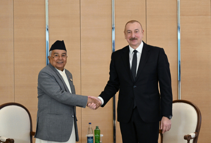  Ilham Aliyev se reunió con el presidente de Nepal 