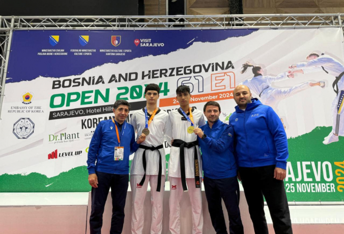 Azerbaijani taekwondo fighters win two medals in Bosnia Open G1