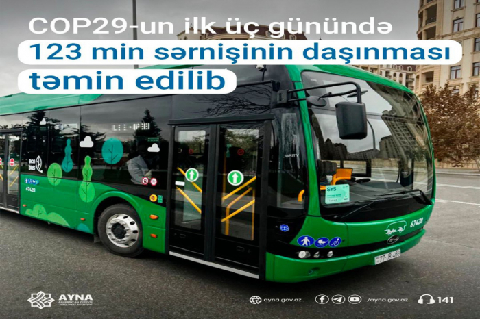 COP29-un ilk 3 günü ərzində 123 min sərnişin daşınıb