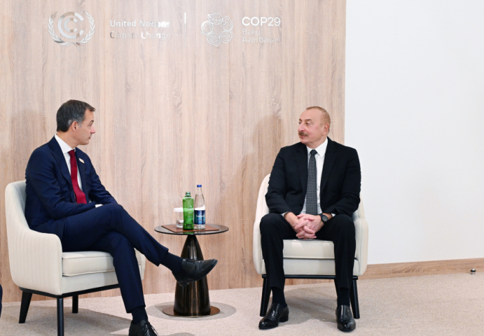   Presidente Ilham Aliyev se reúne con el Primer Ministro de Bélgica  