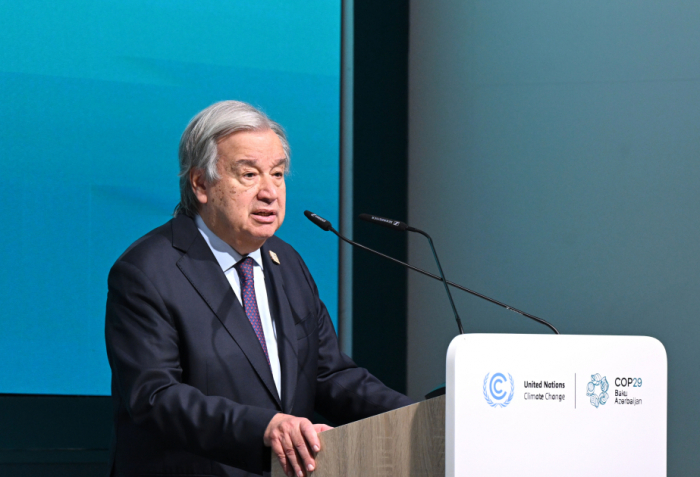   António Guterres: "Tenemos que llegar a un acuerdo en Bakú sobre un nuevo y ambicioso objetivo de financiación para el clima"  