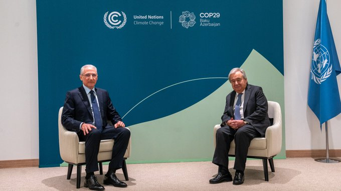 COP29 President discuss expansion of climate financing with UN Secretary General
 