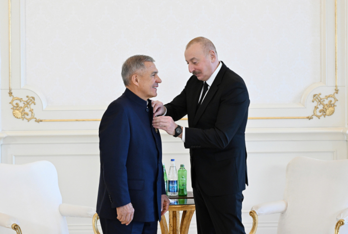   President Ilham Aliyev awards “Dostlug” Order to Rais of Russia’s Tatarstan  