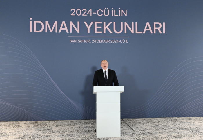   Präsident Ilham Aliyev nimmt an Zeremonie zu Ehren der Sportergebnisse des Jahres 2024 teil  