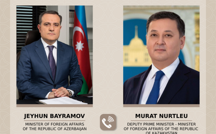   Azerbaijani, Kazakh FMs hold phone talk  