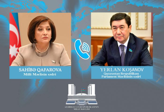 Azerbaijani, Kazakh parliament speakers talk over phone