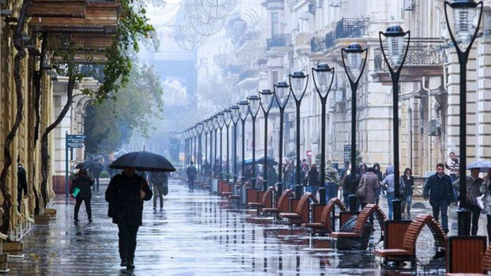 Azərbaycanda yağıntılı hava şəraiti qeydə alınıb 