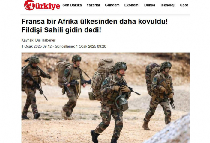       Türkiyə mediası   : Fransa növbəti Afrika ölkəsindən qovulur  