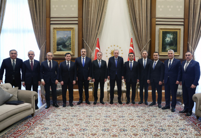 Erdogan receives participants of Türkiye-Azerbaijan-Uzbekistan trilateral meeting