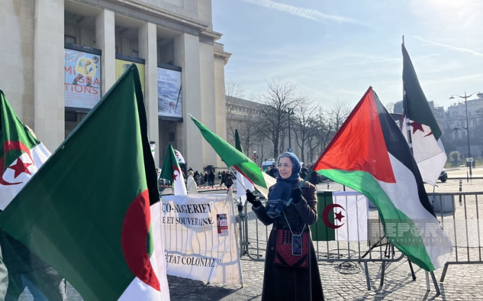   Algerians hold protest in Paris against France