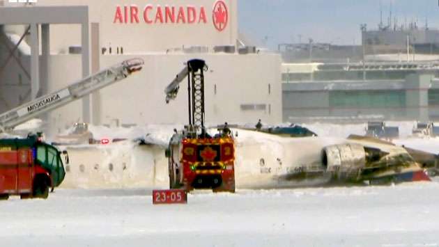 All passengers and crew survive plane crash at Toronto airport