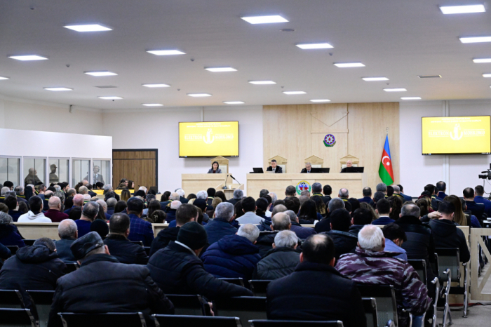   Trial of persons charged with numerous crimes against the Azerbaijani people continues  