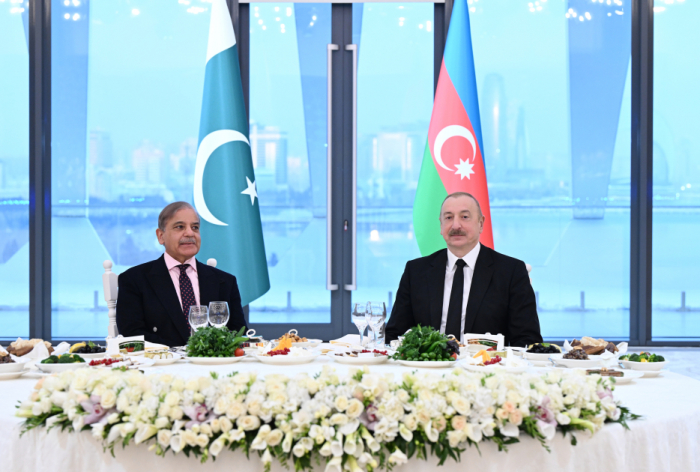 State banquet on behalf of President Ilham Aliyev began in honor of Pakistan’s Prime Minister