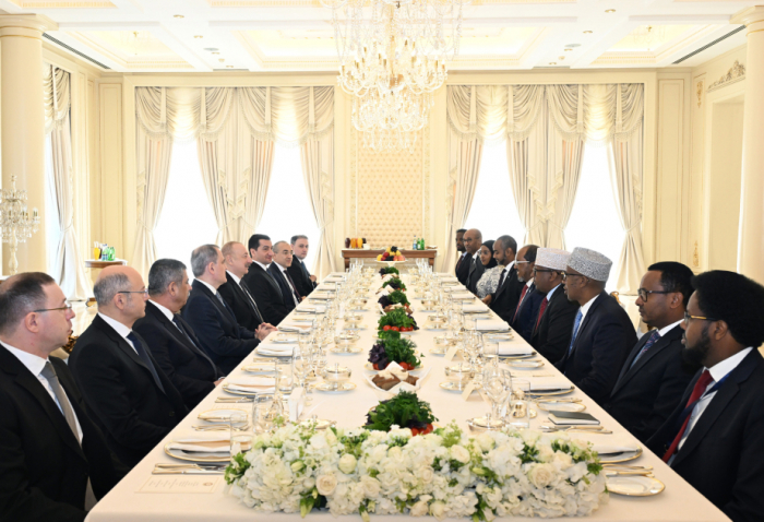  President Ilham Aliyev, President of Somalia hold expanded meeting 