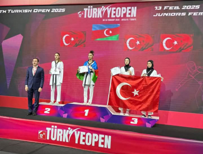 Azerbaijani taekwondo fighter grabs gold medal in Türkiye