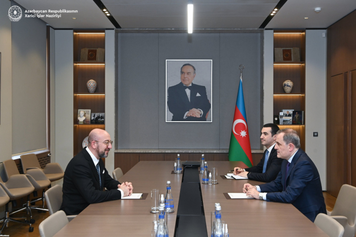 Azerbaijani FM meets former EU Council President Charles Michel