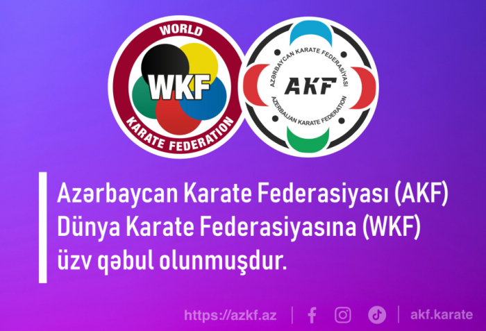 Azerbaijan Karate Federation gains official World Karate Federation membership