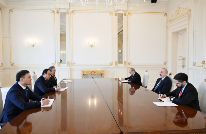   President Ilham Aliyev receives heads of "Tatneft," "KazMunayGas," and "Uzbekneftegaz"  