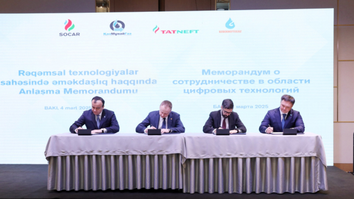   SOCAR signs quadrilateral document with Kazakh, Russian and Uzbek companies  