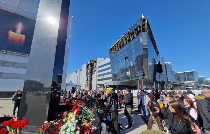 "Crocus City Hall" qurbanlarının xatirəsinə memorial abidə ucaldılıb