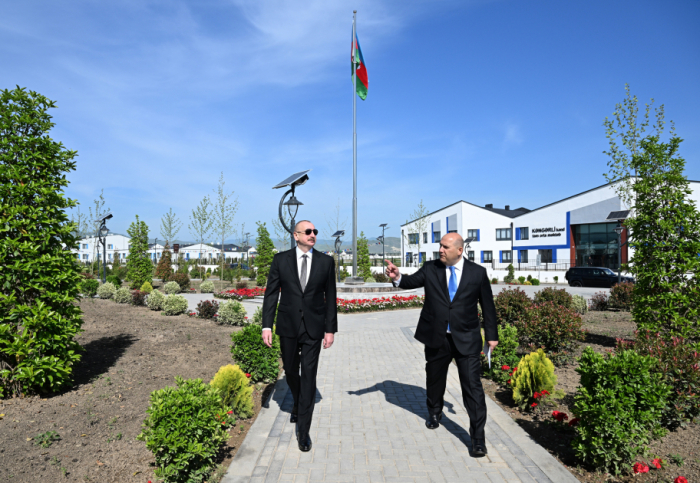 Le président azerbaïdjanais participe à l’inauguration de la première phase du village de Kenguerli de la région d’Aghdam