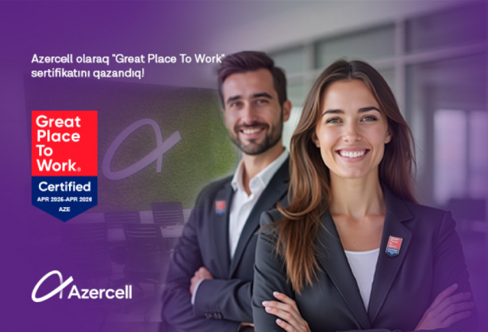 “Azercell” rəsmi olaraq “Əla iş yeri” kimi tanınıb “Azercell” rəsmi olaraq “Əla iş yeri” kimi tanınıb