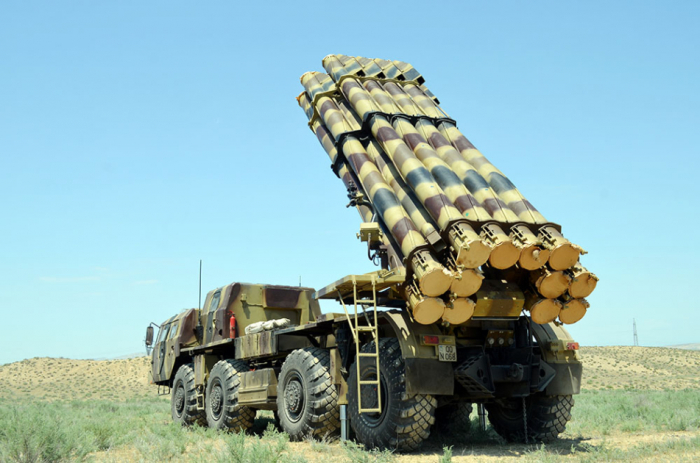   Rocket and Artillery Troops rocket system unit conduct live-fire tactical exercise - Azerbaijani MoD  