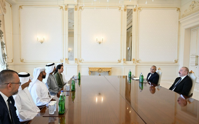  Ilham Aliyev recibió a empresarios de los Emiratos Árabes Unidos 